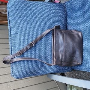 Vintage Coach pebble leather satchel crossbody multi compartment unisex USA Made